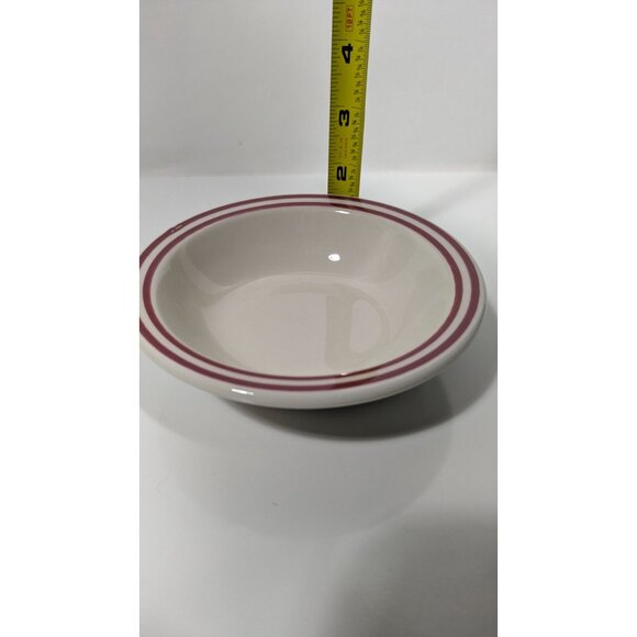 Syracuse China White Red Double Band Rimmed Bowl - Picture 4 of 7